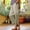 Khaki, variant on Linen Pants for Women Elastic Waist Pockets Ombre Print Long Pants Straight Leg Side Slit Buttons Cloths