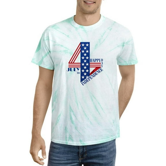 4Th Of July, Independence Tie Dye Cyclone Men -Image by Shutterstock, Male XX-Large