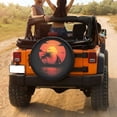 thumbnail image 3 of KAKALAD Sunset And Palm Trees Boat Silhouette 01 Spare Tire Cover Universal Vehicle Accessories Buckle Car Tools 15”in, 3 of 6