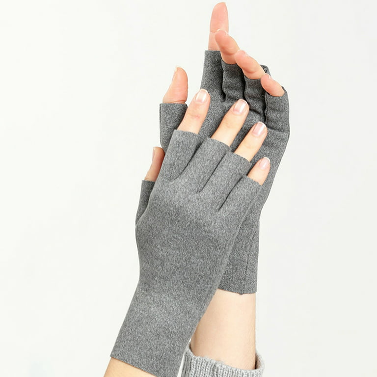 Women Fingerless Gloves Thin - Stretchy Soft Half Finger Gloves