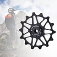 thumbnail image 3 of Desviador de rueda de rodillo de cerámica con cojinete de montaña, desviador trasero para bicicleta 14T negro Zulema rueda jockey, 3 of 8