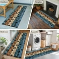 thumbnail image 5 of Runner Rugs 2x6 Ft, Navy Blue Brown Non Slip Area Rugs for Kitchen Bedroom Entryway, Farmhouse Dog Paws Vintage Wooden Washable Carpet Runner Rug Floor Mats for Bedroom Home Decor, 5 of 9