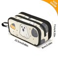 thumbnail image 4 of FORMRS Pencil Case with 3 Compartments Zipper Pouch, Elementary School Level and up, Halloween Black Pumpkins, 4 of 8