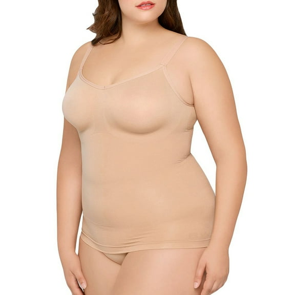 Body Wrap Women's Full Figure Firm Support Camisole, Nude, X-Large