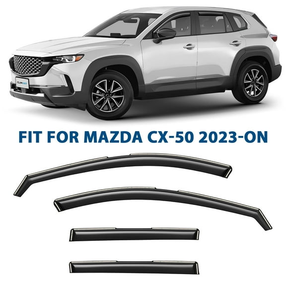 CLIM ART in-Channel Incredibly Durable Rain Guards for Mazda CX-50 2023-2026, Original Window Deflectors, Vent Window Visors, Vent Deflector, 4 pcs. - 623434