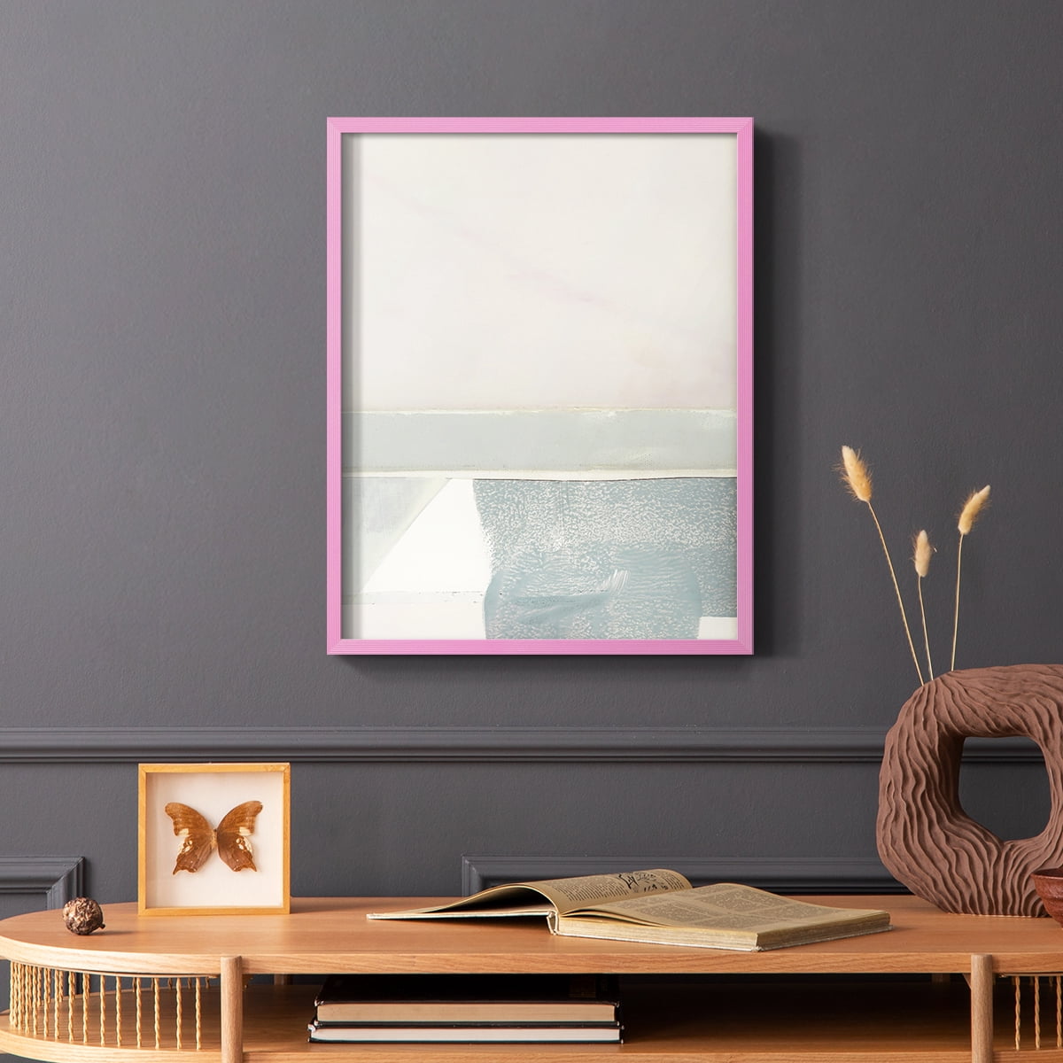 Couturier I Framed Print in Pink Solid Wood Framed Print No Nail Hanging