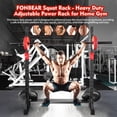 thumbnail image 4 of FONBEAR Squat Rack, Barbell Rack, Bench Press 550 LBS Max Load Adjustable Squat Rack Stand Multi-Function Weight Lifting Home Gym - Great for Beginners and Professional Use, 4 of 4