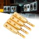 thumbnail image 1 of AV 4PCS BFA Banana Banana Oro de oro Tornillo Tornillo ABIERTO CONECTORES DE ALAMBRE DE ALTAVOCES PARA UN DIÁMETRO DE CABLE DE 7 MM, 1 of 7