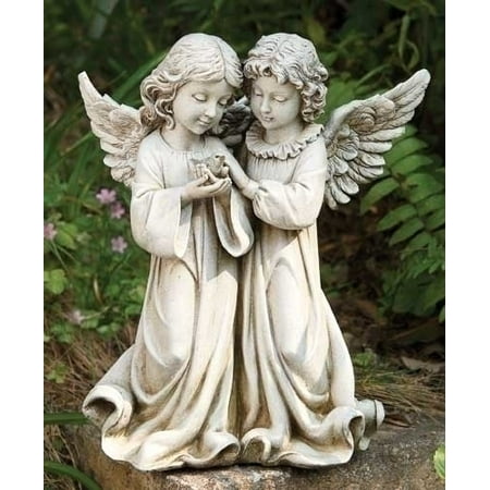 UPC 089945512595 product image for Joseph Studio Two Angels Holding a Bird Outdoor Garden Statue | upcitemdb.com