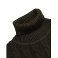 thumbnail image 5 of COOFANDY Men's Slim Fit Turtleneck Long Sleeve Sweater Casual Twisted Knitted Pullover Sweaters, 5 of 6