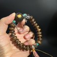 thumbnail image 4 of 12Mm Agarwood Beads Bracelet Chinese Style Carved Scripture Prayer Beads Buddhist Meditation Jewelry, 4 of 5