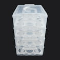 thumbnail image 4 of Cupcake Holder, 4-Tiers Cupcake Carrier Rectangular 13.98*10.04*15.55in, 4 of 15