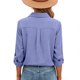 thumbnail image 4 of Camisas de Manga Larga para las Mujeres Blusa de Túnica de Imitación de Botón de Solapa de Ajuste Suelto con Tela Suave, Top de Verano Transpirable para Uso Diario Informal, 4 of 7