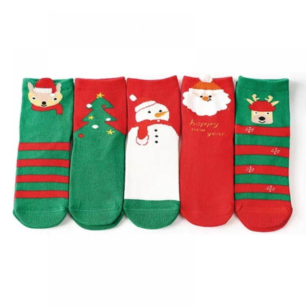 Xmarks 5 Pairs Toddler Boys Girls Warm Christmas Socks Winter Children ...