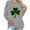 Gray, variant on ZHYou Womens T-Shirts Valentine's Day Loose Fit Long Sleeve St. Patrick's Day Printed V-Neck Casual Soft Spring Summer Shirts,Black,Pink,Red,Gray,Khaki,S,M,L,XL,2XL ,3XL,Black,M