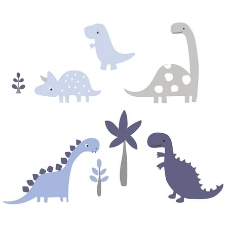 UPC: 0084122282483 | Bedtime Originals Roar Blue/Gray Dinosaur Wall Decals/Appliques