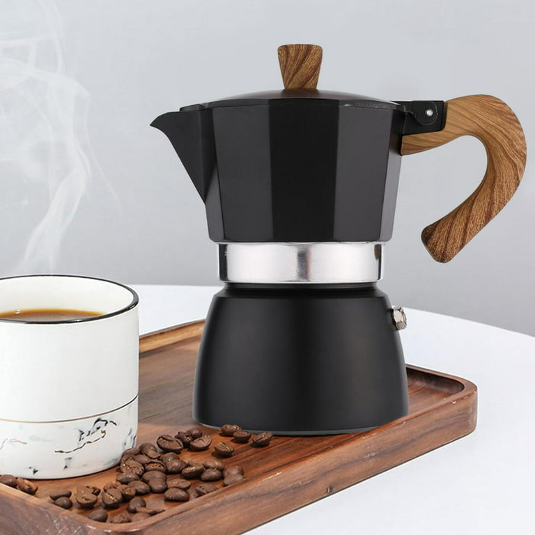 Italian Style Coffee Maker Espresso Espresso Cup Coffee Brewer Percolator,  Manual Maker Coffee Pot for Camping home and bar , 300ml 