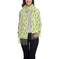 thumbnail image 2 of Women's Fashion Tassel Scarf, Cartoon Green Christmas Tree Long Shawl, Lightweight and Warm, 2 of 9