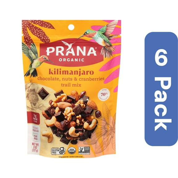 Prana Chocolate Deluxe Trail Mix 8 oz (Pack Of 6)