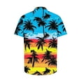 thumbnail image 5 of DJDLJWCJ Button Down Shirts for Men, Short Sleeve Men Hawaiian Shirts polo T Shirts Summer Beach Shirts Blue S, 5 of 5