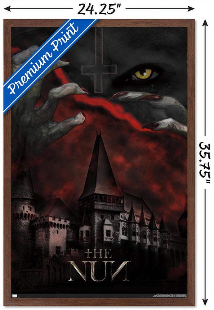 The Nun - Castle Wall Poster, 22.375" x 34", Framed