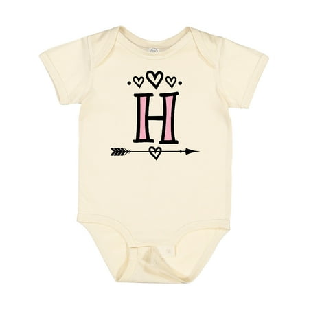 

Inktastic Letter H Monogram Tribal Arrow Gift Baby Girl Bodysuit