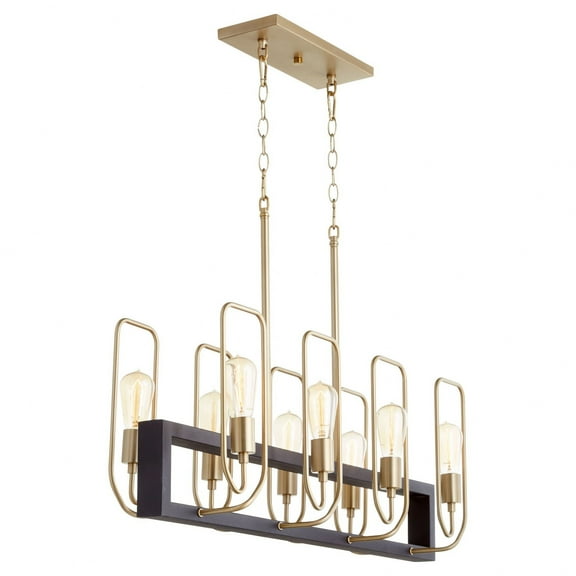 Quorum Lighting - Howe - 8 Light Linear Chandelier In Transitional Style-13.25