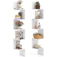 thumbnail image 1 of Costway 2 PCS Floating Bookshelf with Safe Round Edge Space-Saving Plant Display Shelf White, 1 of 8