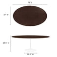 thumbnail image 6 of Modway Lippa 78" Oval Wood Grain Dining Table in White Cherry Walnut, 6 of 7