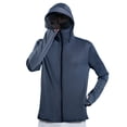 thumbnail image 2 of Xdegoge Men's Full Zip Sun Protection Hoodie Long Sleeve Cooling Jacket UPF 50+ Face Cover Thumbholes Fishing Running Outdoor Shirts, 2 of 7