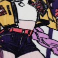 thumbnail image 4 of KPOP Demon Hunters Kids Throw Blanket Featuring Zoey, Rumi, & Mira, 46" x 60", Purple & Pink, 4 of 10