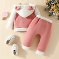 thumbnail image 4 of TBWNWG Girls Outfits&Set Soft Fuzzy Winter Flannel Clothes Long Sleeve And Pants Two-Piece Homewear For Boys And Girls,Size 9-12 Months, 4 of 9