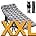 XXL Black Gray Cot with 2 Sided Mattress