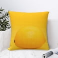 thumbnail image 4 of Wukai Yellow Lemon Premium Polyester Fleece Pillow Covers with Hidden Zipper Closure,Luxuriously Soft and Durable-16"x16", 4 of 7