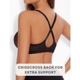 thumbnail image 3 of YANDW Women's Front Closure Sheer Mesh Bra Racerback See Through Unlined Plus Size Bralette Underwire, Black 34D, 3 of 7