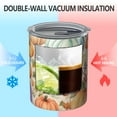 thumbnail image 2 of 12oz Coffee Tumblers Fall Pumpkins and Leaves Pattern Stainless Steel Vacuum Insulated Travel Tumbler Coffee Cups Mug with Lid and Straw with Cleaning Brush for Cold & Hot Drinks, 2 of 5