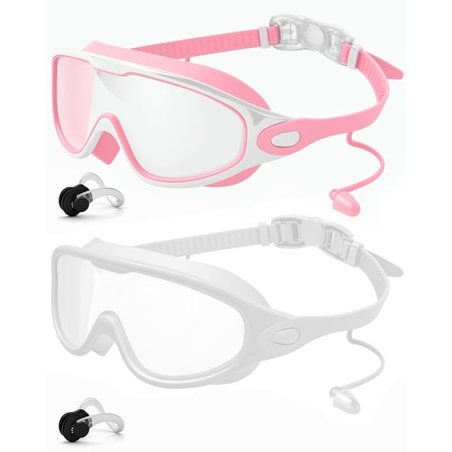 Gafas de natación Rantizon, 2 unidades, visión amplia, antivaho, UV, para adultos