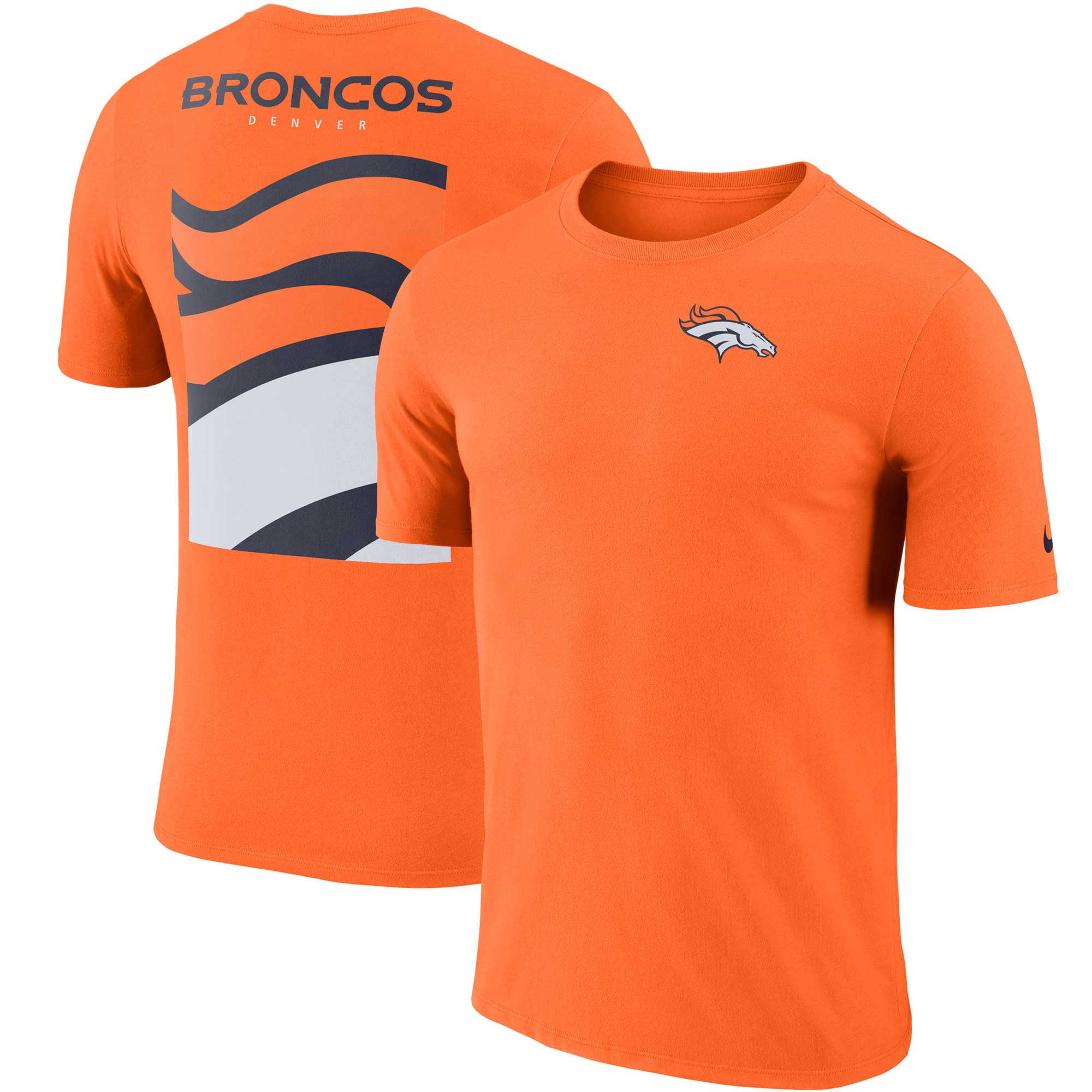 Denver Broncos Nike Performance Crew Champ T-Shirt - Orange - Walmart ...