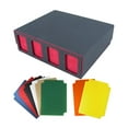thumbnail image 2 of Lipstore Card Deck Box PU Leather Gathering Card Toy Container Collectible Cards Holder Black Red, 2 of 8