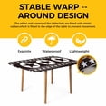 thumbnail image 4 of Western Star Tribal Table Cloths for 3 Foot Rectangle Tables, Brown Texas Ethnic Stars Abstract Art Patio Waterproof Elastic Fitted Tablecloths, Washable Rectangular Table Cover for Camping, 4 of 8