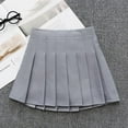 thumbnail image 2 of 3 Packs Girls Solid Pleated Skirts with Shorts Lining, Uccdo 3-11Y Little Girl School Uniform Mini Skirt, Teen Girls Skater Tennis Skirt Skorts, 2 of 8