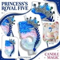 thumbnail image 2 of Cartoon Princess Number 5 Birthday Candle - Glitter Crown Design, Blue&Pink Ombre - Birthday Parties, Cake Toppers, Themed Celebrations, 2 of 6