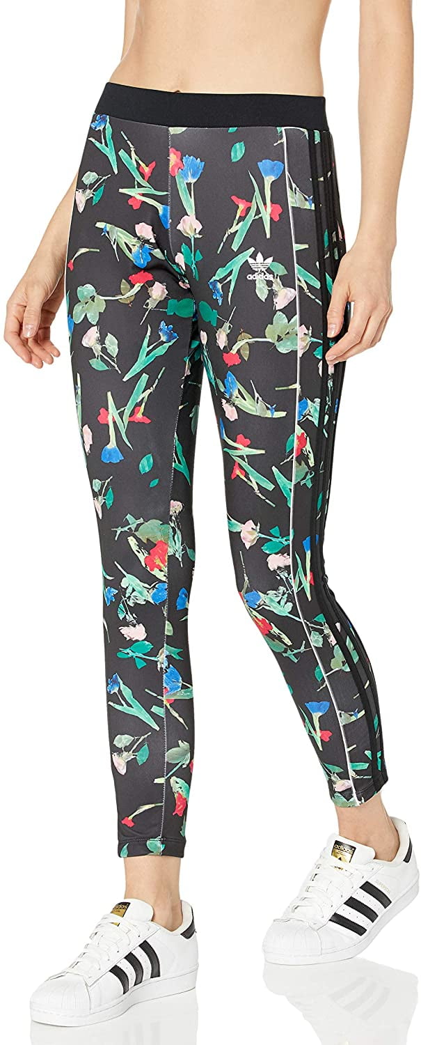 Generoso Enajenar oler adidas Originals Women's Floral Allover Print Tights, Black/Multicolor -  Walmart.com