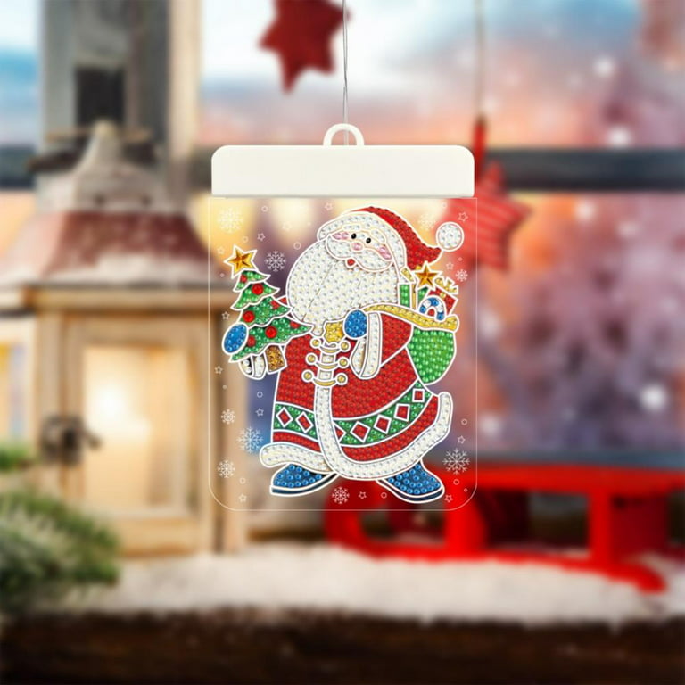 DIY 5D Diamond Painting LED Lights with Suction Cup Christmas