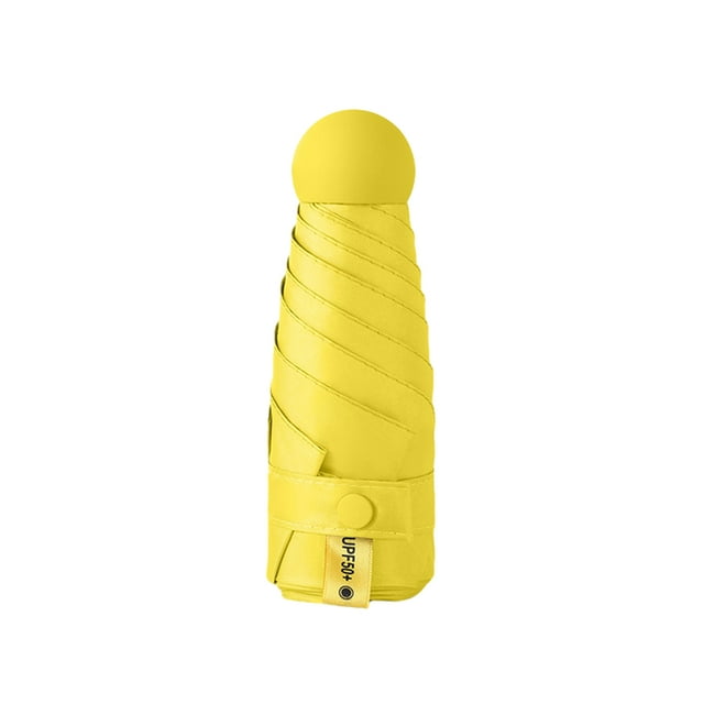 Paraguas lluvioso Wosthever Mini amarillo ligero