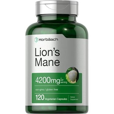Lions Mane Mushroom | 4200mg | 120 Capsules for Men and Women | Vegetarian Extract | by Horbaach