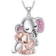 thumbnail image 2 of Dije de Elefantita Hermosa High Monaco ElephantNeck02 Collar Elefante Plata/Rosa Metal, 2 of 3