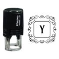 thumbnail image 1 of Printtoo Alphabet Y Monogram Initial Square Swirl Border Self Inking Rubber Stamp Office Stationary, 1 of 7