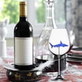 thumbnail image 4 of Copas de vino de tiburón de 300 ml con tiburón en el interior, copas de vino transparentes de diseño único, copa para regalos de Nad, bodas Azul Sunnimix Copas de cóctel, 4 of 8