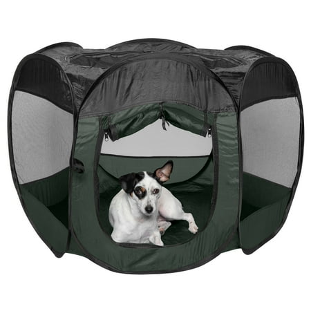 UPC: 0815181029746 | FurHaven Pet Products Mesh Open-Air Pet Playpen – Hunter Green  Medium